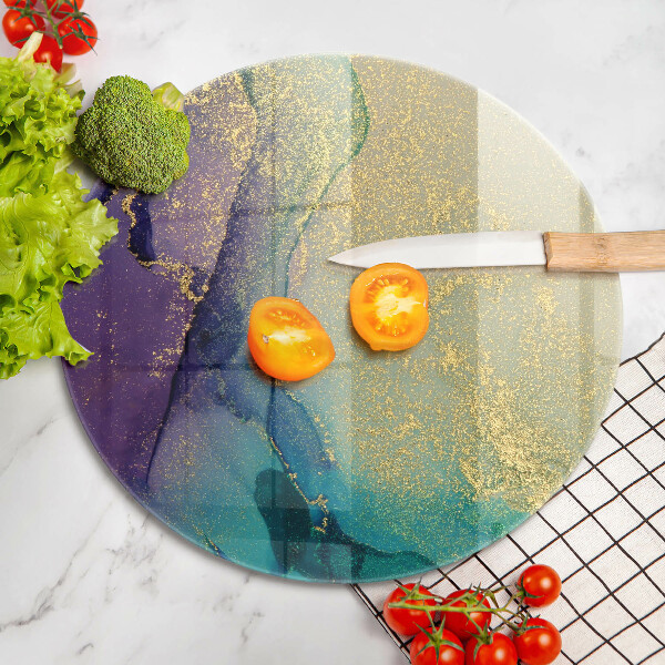 Steklena podloga za rezanje Ozadje z zlatom