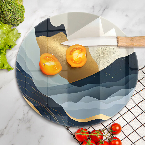 Steklena podloga za rezanje Abstraktne gore