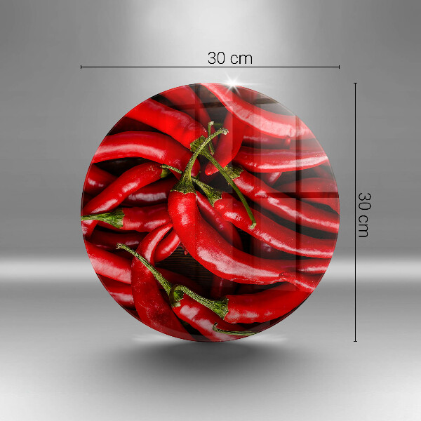 Steklena podloga za rezanje Pekoče čili paprike