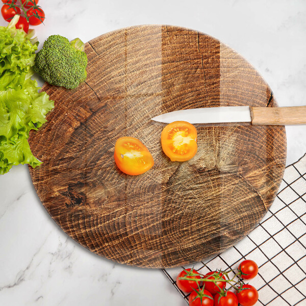 Steklena podloga za rezanje Lesno zrno drevesa