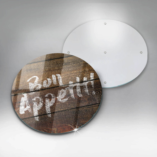 Steklena podloga za rezanje Napisne table Bon Appetit
