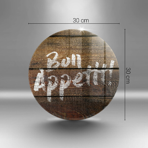 Steklena podloga za rezanje Napisne table Bon Appetit