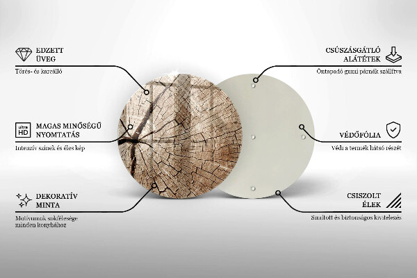 Steklena podloga za rezanje Prerez drevesa