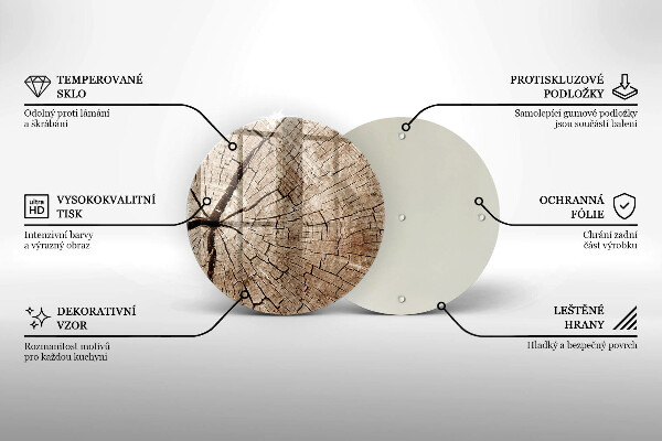 Steklena podloga za rezanje Prerez drevesa