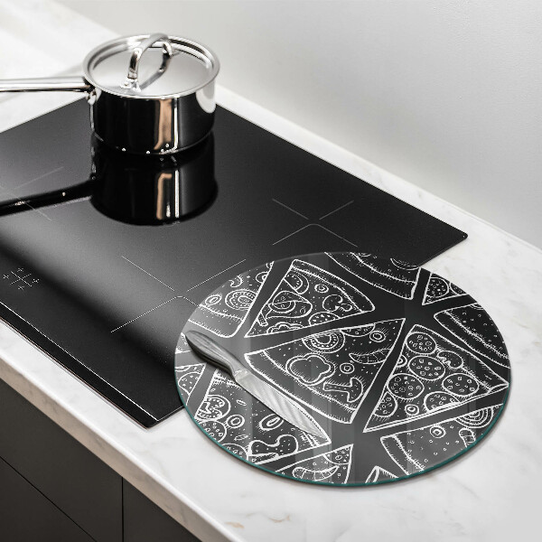 Steklena podloga za rezanje Ilustracija pice