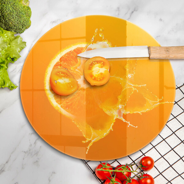 Steklena podloga za rezanje Sočno oranžno sadje