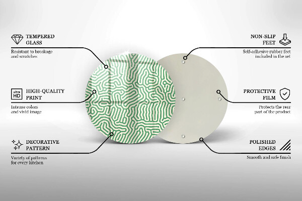 Steklena podloga za rezanje Abstraktne črte