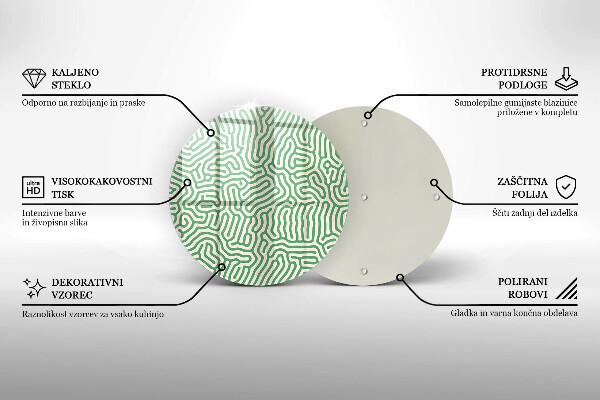 Steklena podloga za rezanje Abstraktne črte
