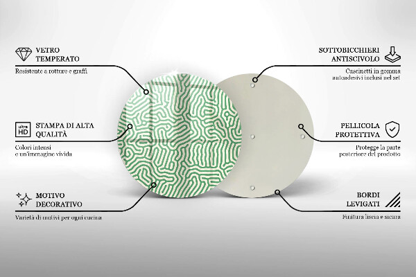 Steklena podloga za rezanje Abstraktne črte