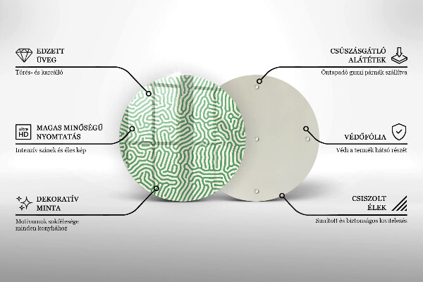 Steklena podloga za rezanje Abstraktne črte