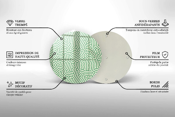 Steklena podloga za rezanje Abstraktne črte