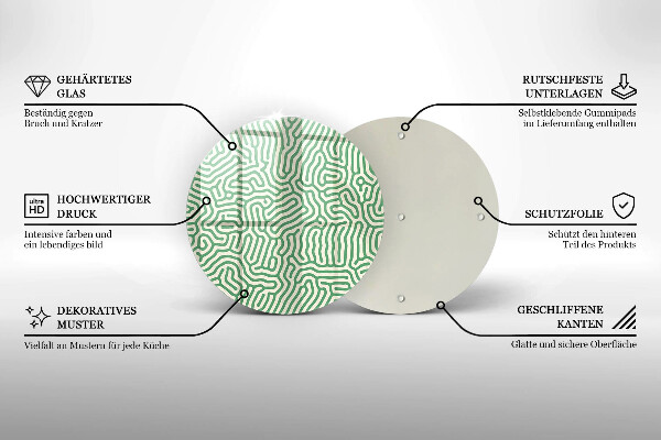 Steklena podloga za rezanje Abstraktne črte