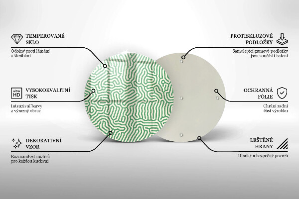 Steklena podloga za rezanje Abstraktne črte