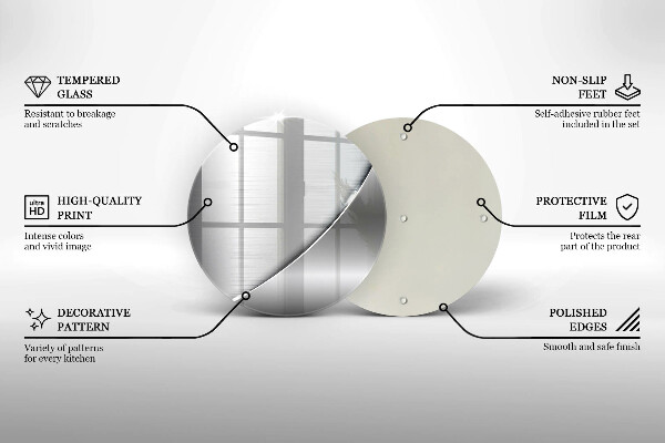 Steklena podloga za rezanje Kovinske oblike