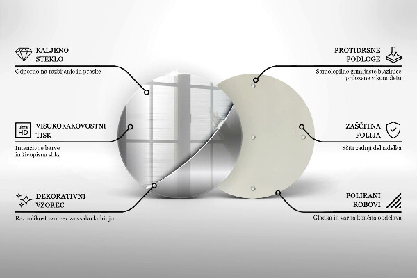 Steklena podloga za rezanje Kovinske oblike