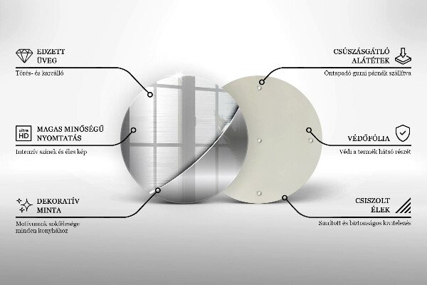 Steklena podloga za rezanje Kovinske oblike