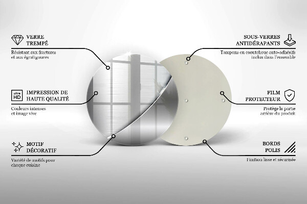 Steklena podloga za rezanje Kovinske oblike