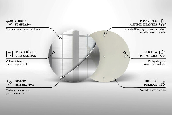 Steklena podloga za rezanje Kovinske oblike