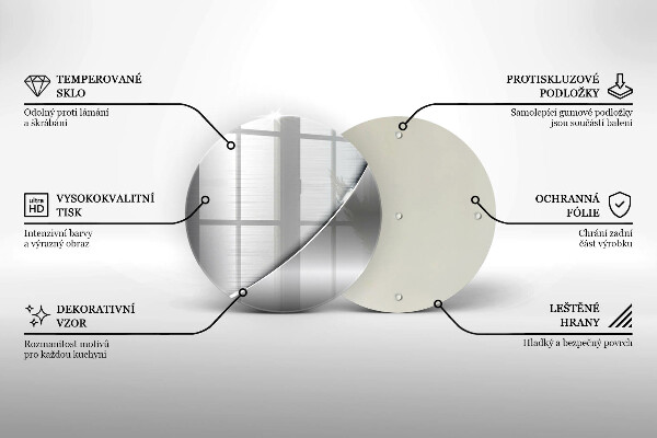 Steklena podloga za rezanje Kovinske oblike