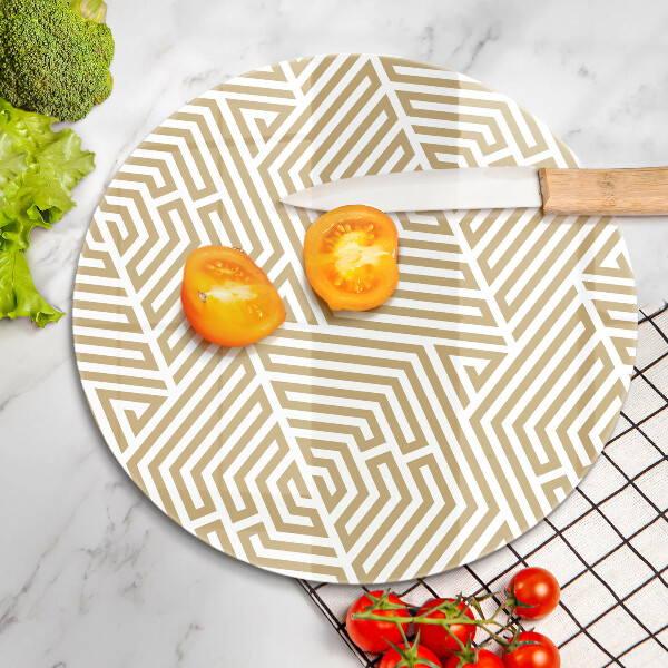 Steklena podloga za rezanje Geometrijske črte