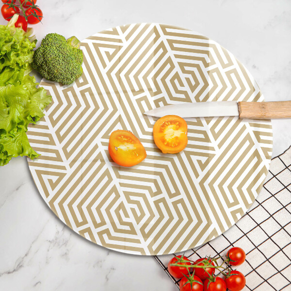 Steklena podloga za rezanje Geometrijske črte