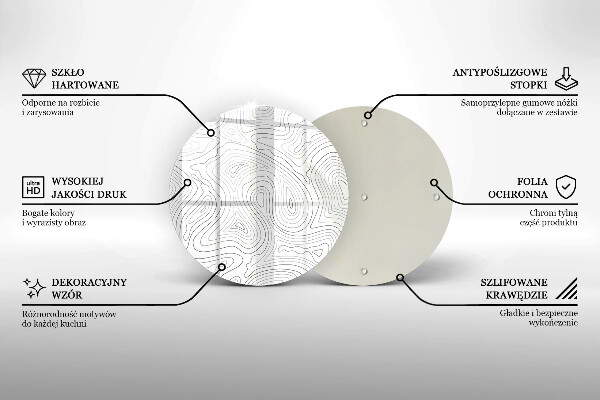 Steklena podloga za rezanje Abstraktne oblike
