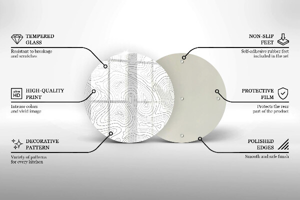 Steklena podloga za rezanje Abstraktne oblike