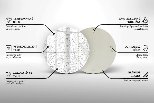 Steklena podloga za rezanje Abstraktne oblike