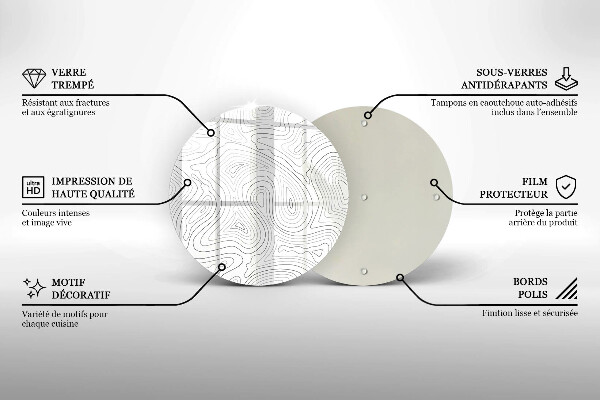 Steklena podloga za rezanje Abstraktne oblike