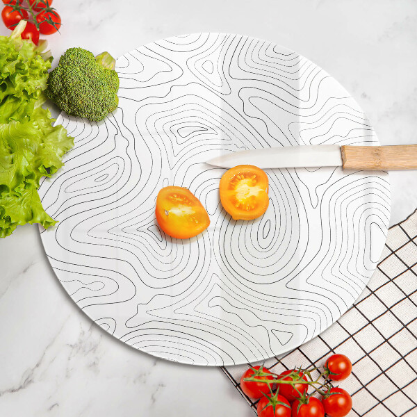 Steklena podloga za rezanje Abstraktne oblike