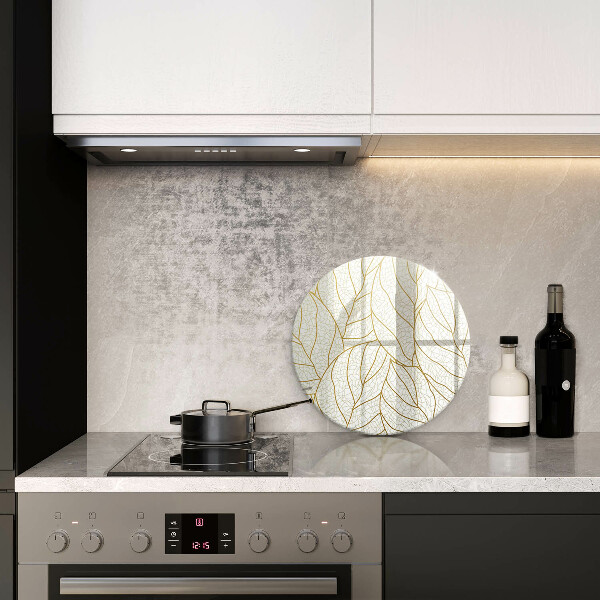 Steklena podloga za rezanje Črtni vzorec listov