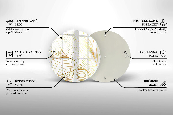 Steklena podloga za rezanje Vzorec modernih linij