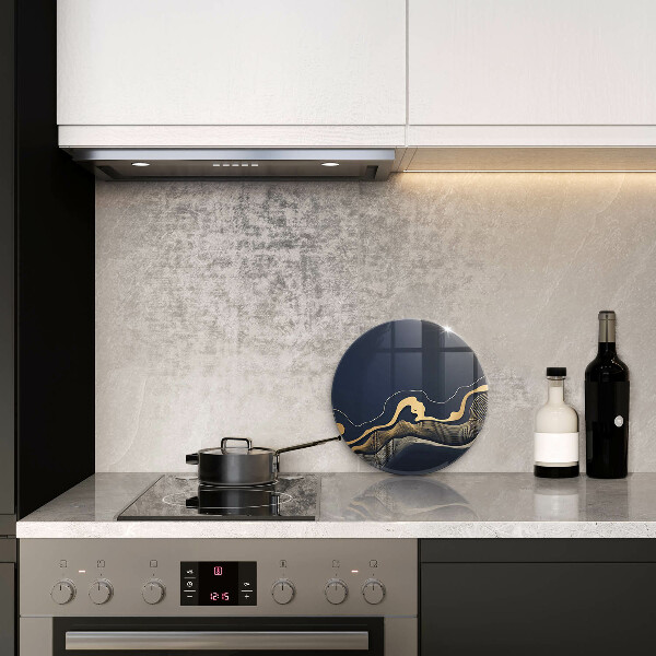 Steklena podloga za rezanje Abstraktne zlate črte