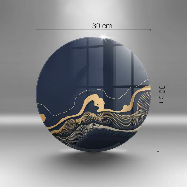 Steklena podloga za rezanje Abstraktne zlate črte