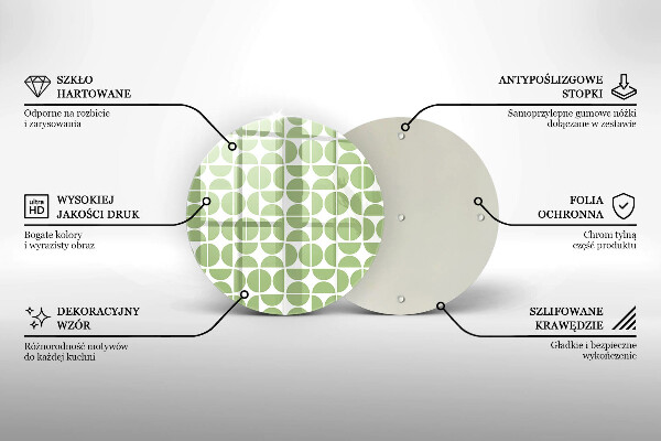 Steklena podloga za rezanje Vzorec boho oblik