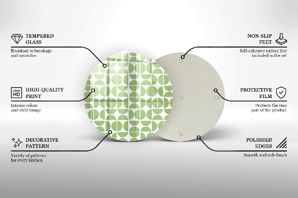 Steklena podloga za rezanje Vzorec boho oblik