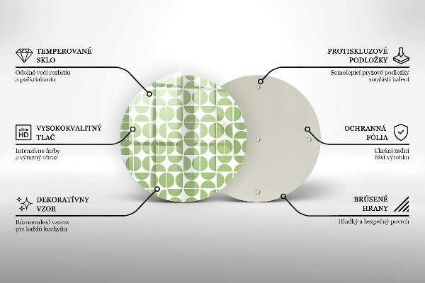 Steklena podloga za rezanje Vzorec boho oblik