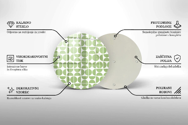 Steklena podloga za rezanje Vzorec boho oblik