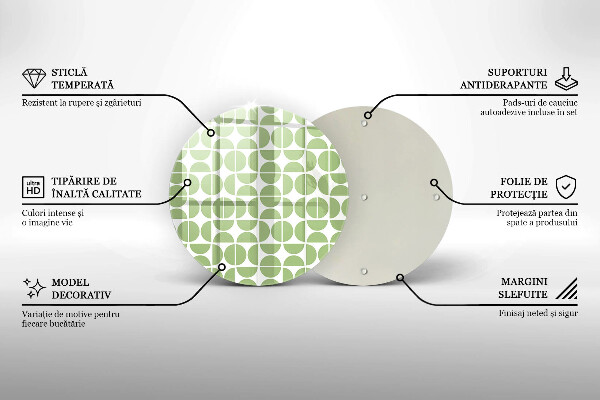 Steklena podloga za rezanje Vzorec boho oblik