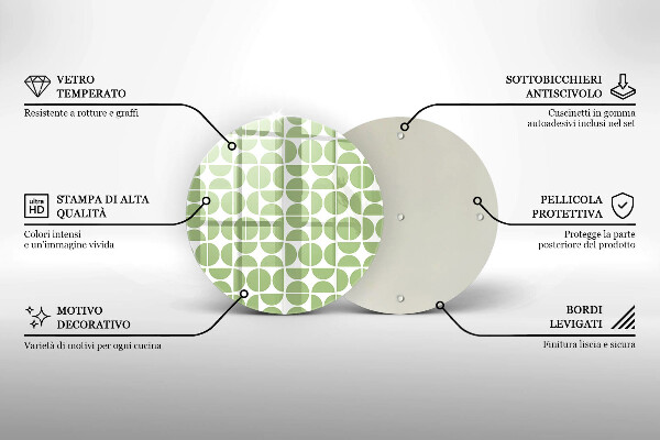 Steklena podloga za rezanje Vzorec boho oblik