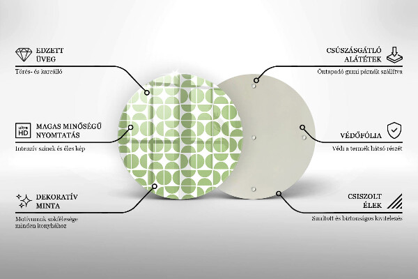 Steklena podloga za rezanje Vzorec boho oblik