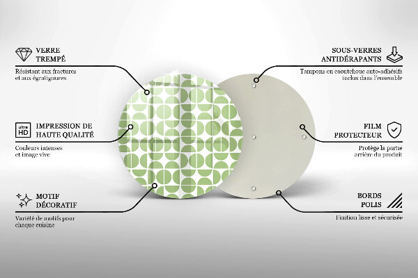 Steklena podloga za rezanje Vzorec boho oblik