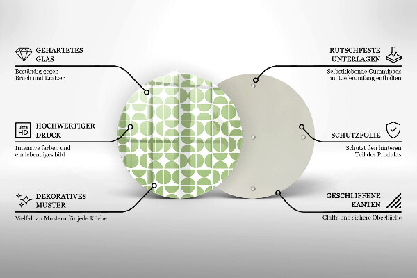 Steklena podloga za rezanje Vzorec boho oblik