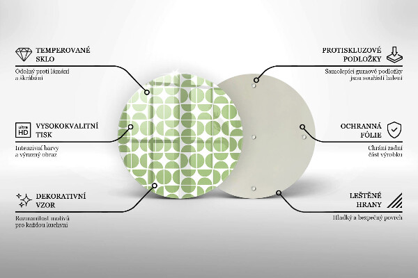 Steklena podloga za rezanje Vzorec boho oblik