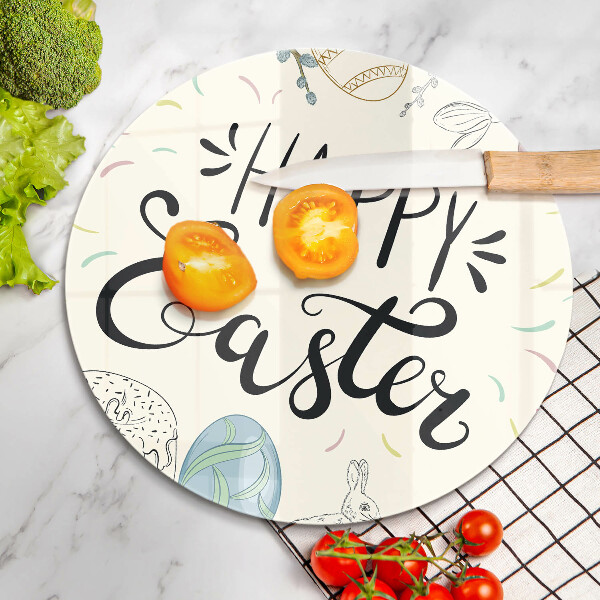 Steklena podloga za rezanje Happy Easter