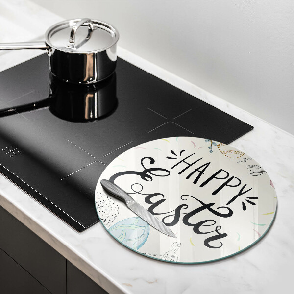 Steklena podloga za rezanje Happy Easter