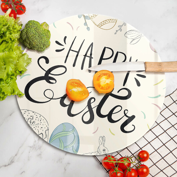Steklena podloga za rezanje Happy Easter