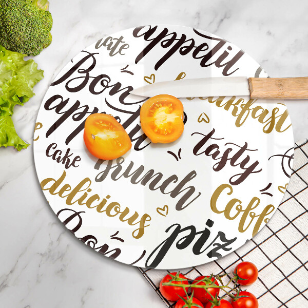 Steklena podloga za rezanje Bon appetit podnapisi