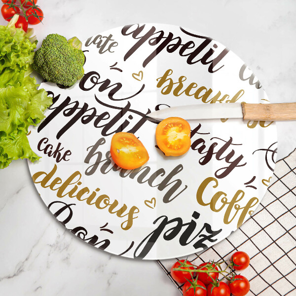 Steklena podloga za rezanje Bon appetit podnapisi