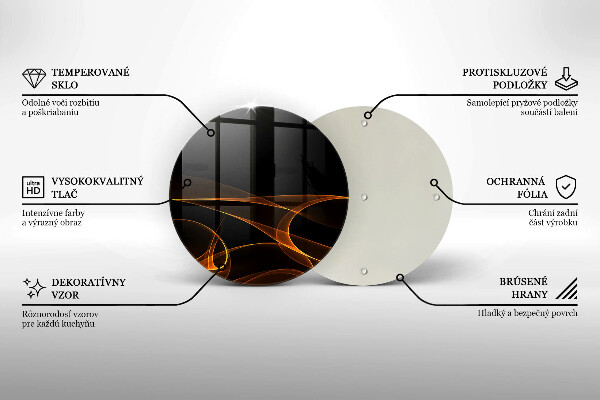 Steklena podloga za rezanje Abstraktne črte